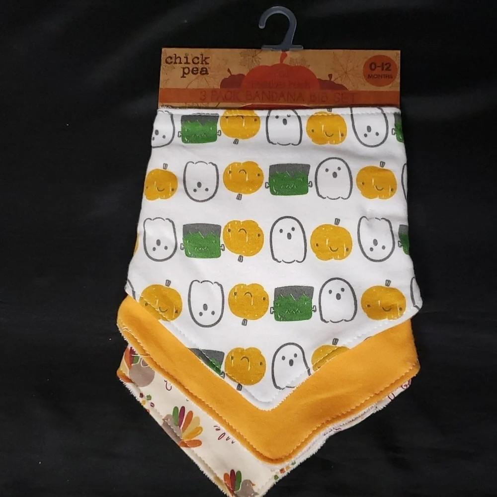 Chickpea Fall Festive Pack, 3-pack Bandana Bib Set